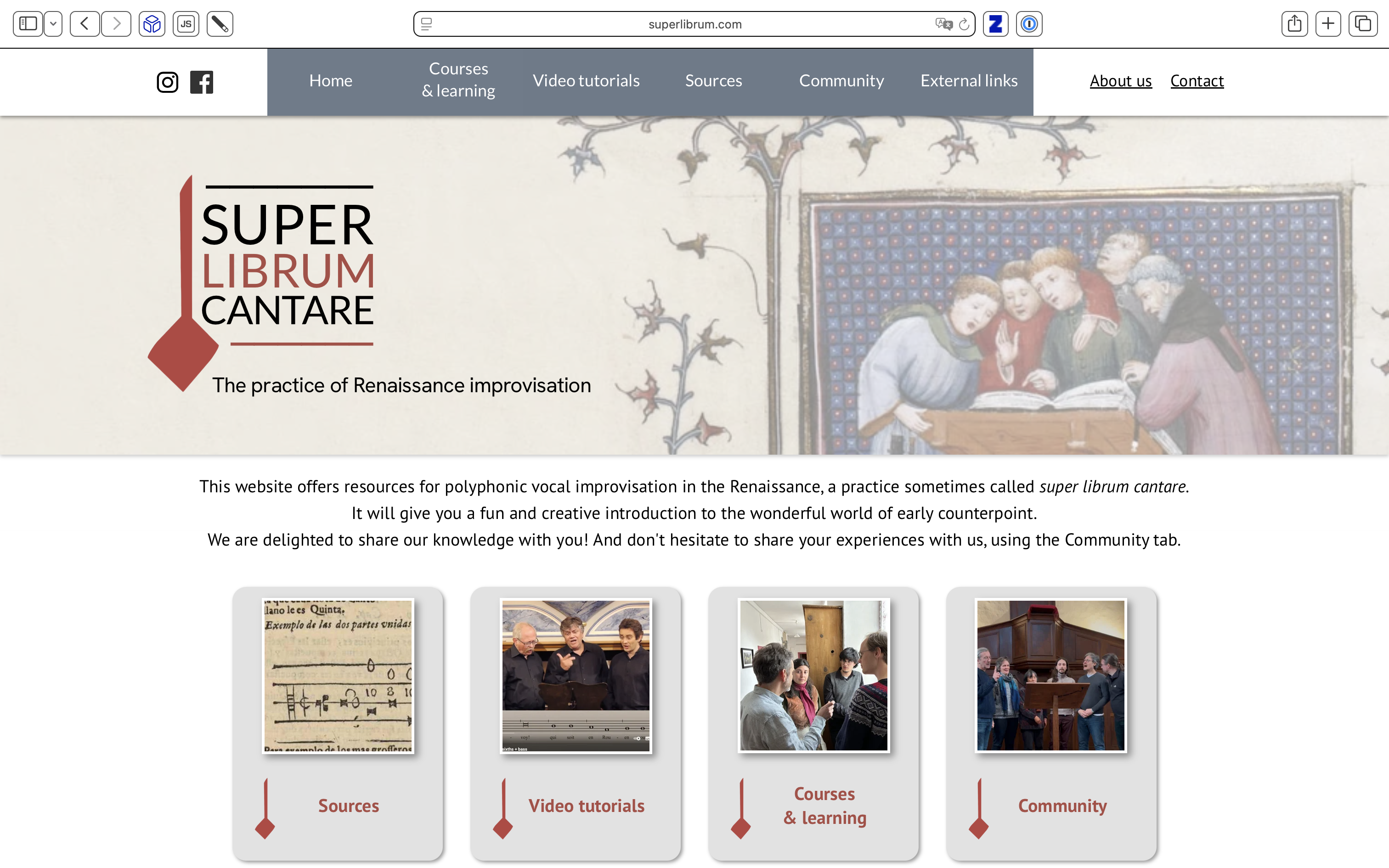 Super librum cantare